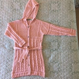 Dusty pink sweater coat